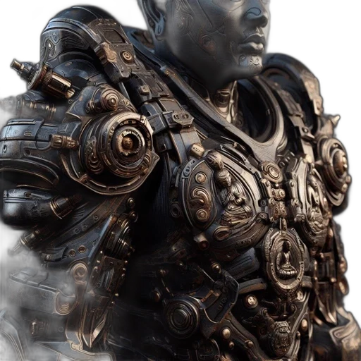 robot, face, weapon, concept art transparent PNG cut-out