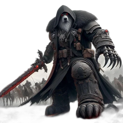 weapon, sword, creature, staff transparent PNG cut-out