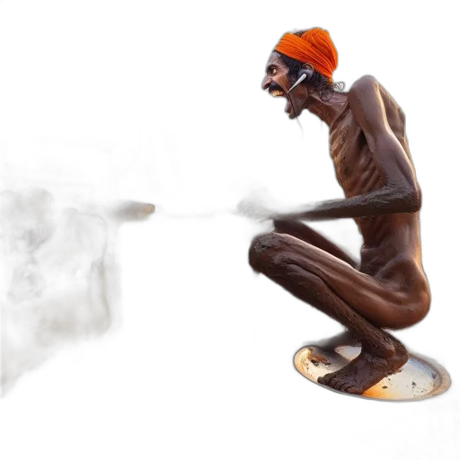 creature, mask, concept art, 3d render transparent PNG cut-out