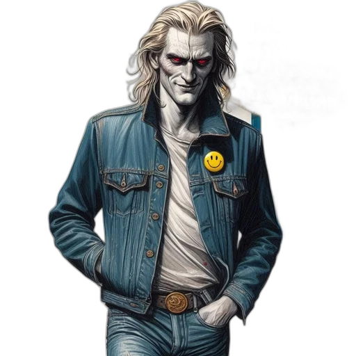 jacket, mask, comic book art, concept art transparent PNG cut-out