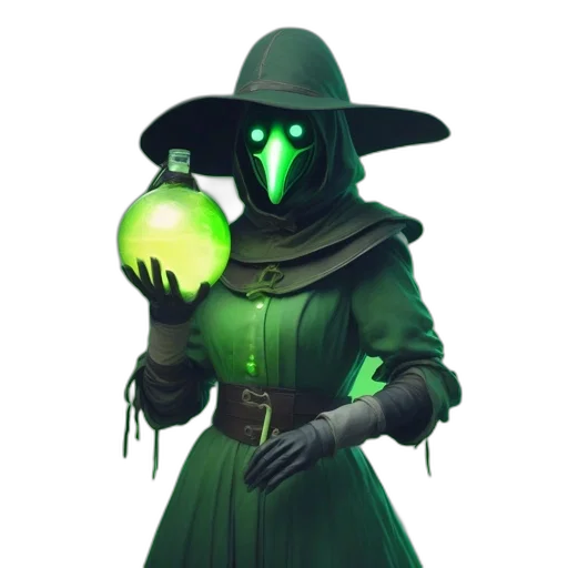 staff, mask, jacket, hat transparent PNG cut-out