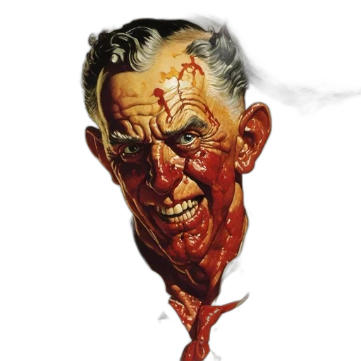 face, mask, staff, creature transparent PNG cut-out