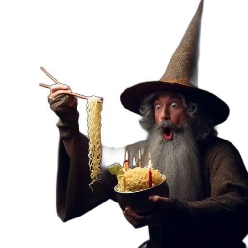 staff, hat, food, wizardly transparent PNG cut-out