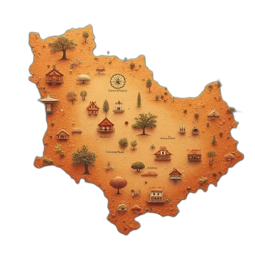 concept art, earth tones, map, nino transparent PNG cut-out