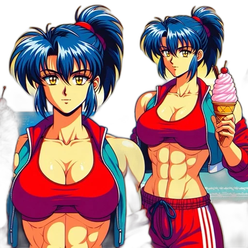 vaporwave, anime, pixel art, concept art transparent PNG cut-out