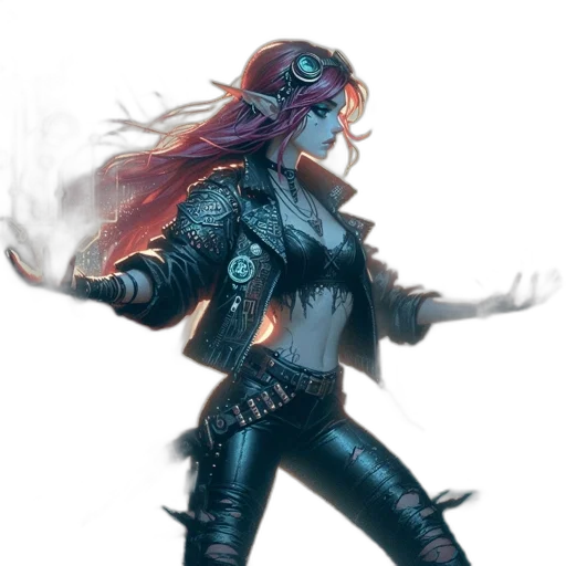 jacket, concept art, fantasy art, cyberpunk transparent PNG cut-out