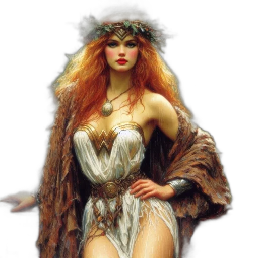 dress, jewelry, fantasy art, concept art transparent PNG cut-out