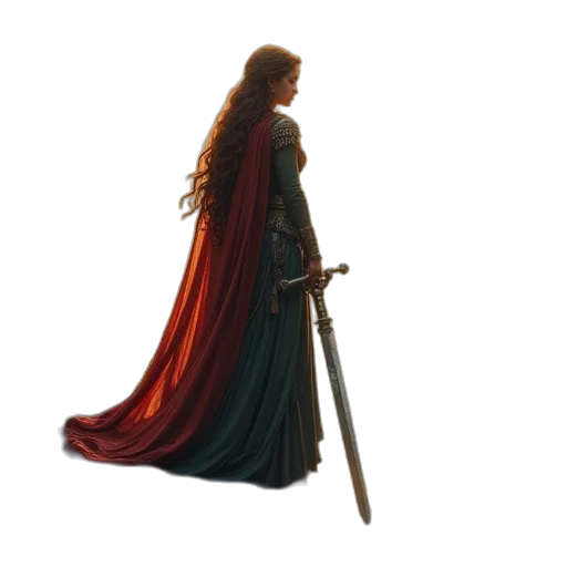 sword, staff, dress, weapon transparent PNG cut-out