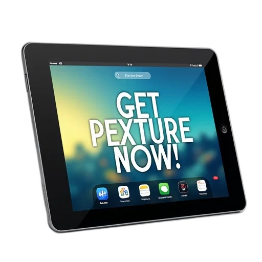 tablet, displaying, graphic, text transparent PNG cut-out