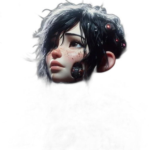 robot, face, mask, creature transparent PNG cut-out