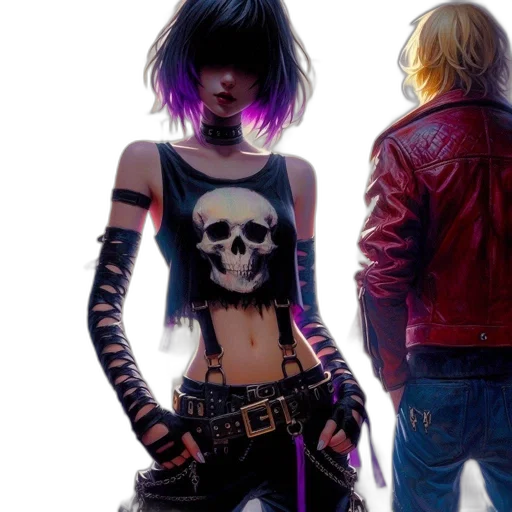 jacket, cyberpunk, concept art, comic book art transparent PNG cut-out