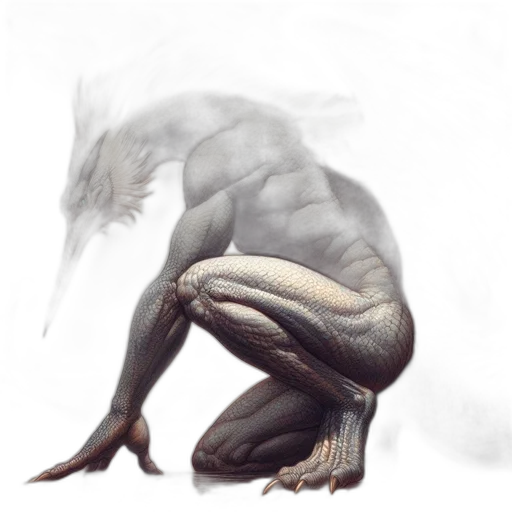 creature, dragon, animal, staff transparent PNG cut-out