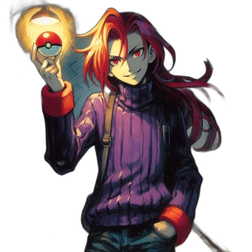 jacket, staff, weapon, concept art transparent PNG cut-out