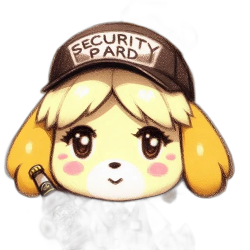 staff, hat, pixel art, anime transparent PNG cut-out