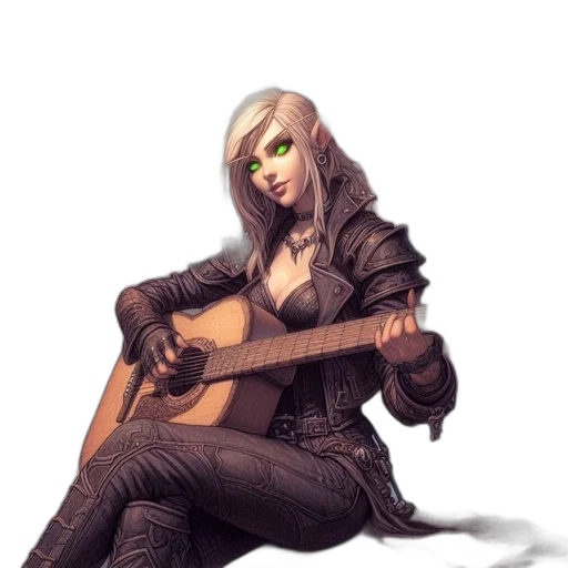 jacket, weapon, staff, fantasy art transparent PNG cut-out