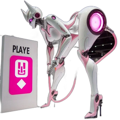 robot, weapon, creature, staff transparent PNG cut-out