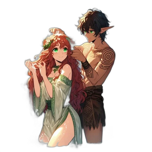 weapon, staff, crown, dress transparent PNG cut-out