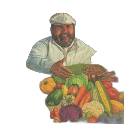 food, hat, face, staff transparent PNG cut-out