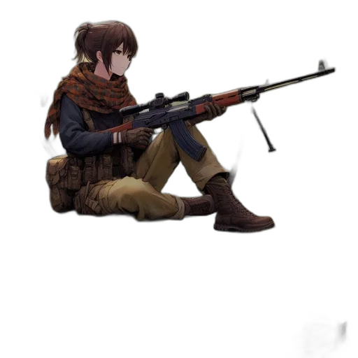 weapon, staff, jacket, animal transparent PNG cut-out