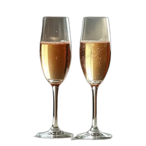 3d render, set, two, crystal transparent PNG cut-out