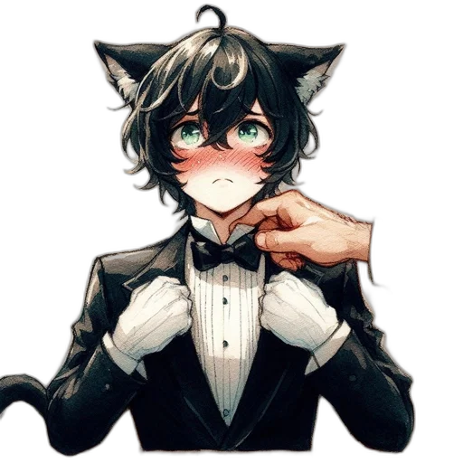 staff, mask, animal, anime transparent PNG cut-out