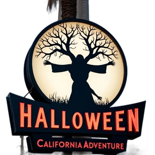 close-up, view, halloween-themed, sign transparent PNG cut-out