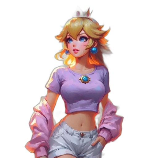 dress, crown, staff, pixel art transparent PNG cut-out