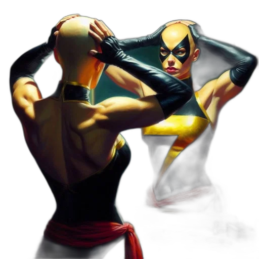 mask, concept art, comic book art, fantasy art transparent PNG cut-out