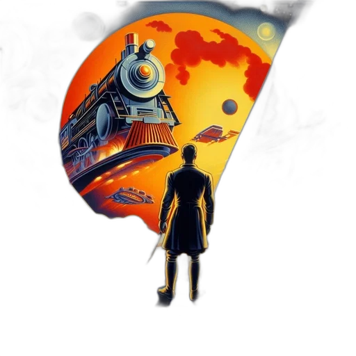 robot, staff, jacket, concept art transparent PNG cut-out
