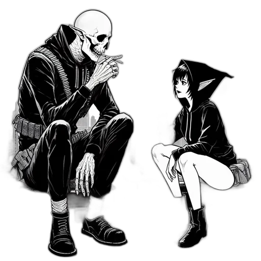 mask, jacket, comic book art, concept art transparent PNG cut-out