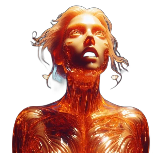 face, concept art, comic book art, 3d render transparent PNG cut-out