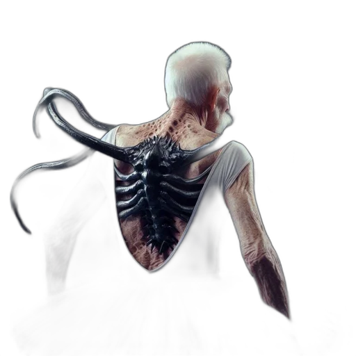 creature, robot, mask, hair transparent PNG cut-out