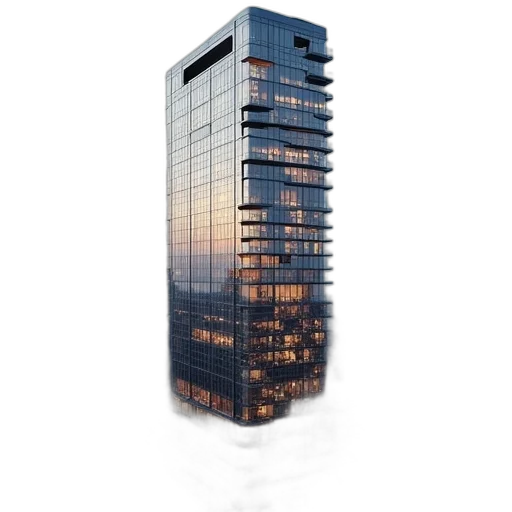 building, 3d render, photorealistic, concept art transparent PNG cut-out
