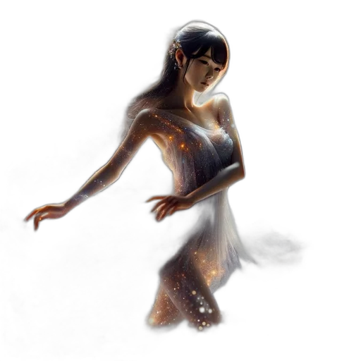 dress, robot, jewelry, staff transparent PNG cut-out