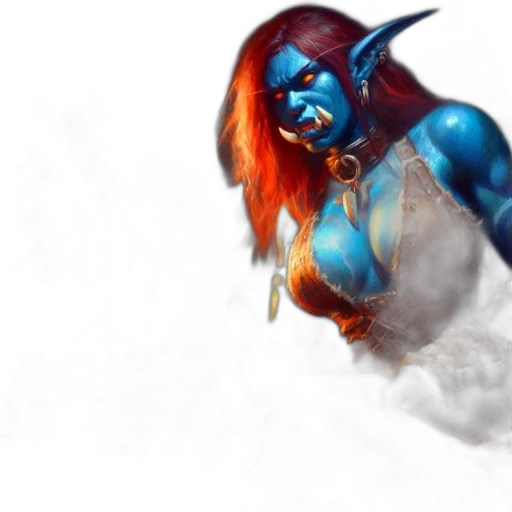fantasy art, concept art, comic book art, photorealistic transparent PNG cut-out