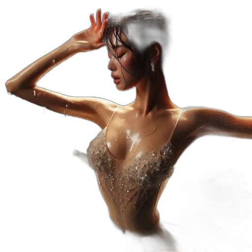 dress, jewelry, concept art, photorealistic transparent PNG cut-out