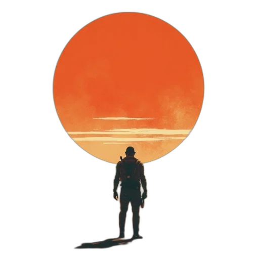 jacket, robot, staff, concept art transparent PNG cut-out