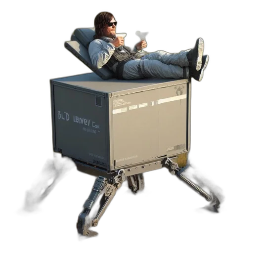 robot, furniture, staff, concept art transparent PNG cut-out