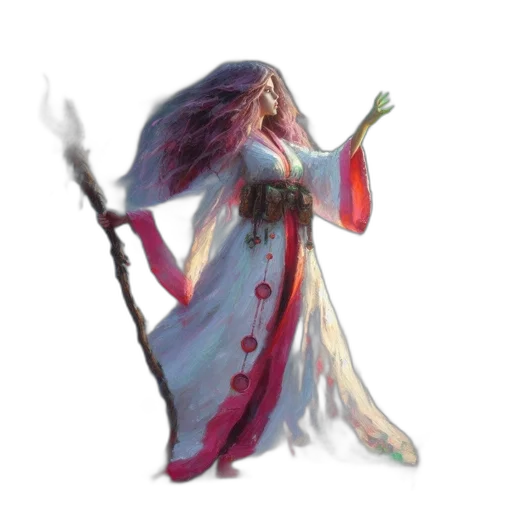 staff, dress, dragon, concept art transparent PNG cut-out