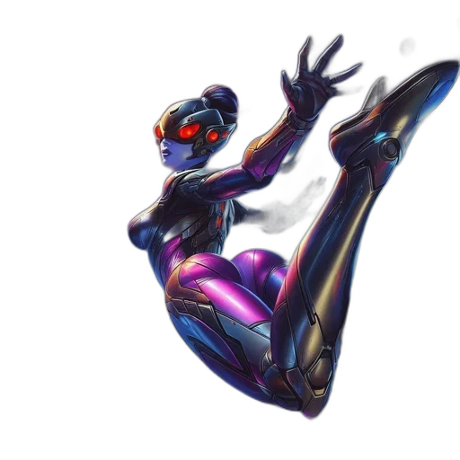robot, concept art, 3d render, comic book art transparent PNG cut-out