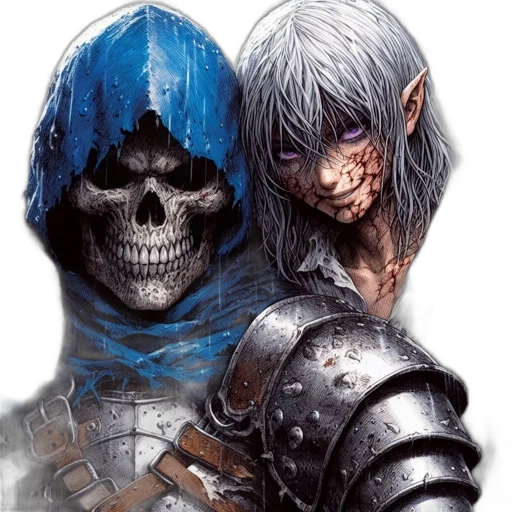 mask, face, sword, concept art transparent PNG cut-out