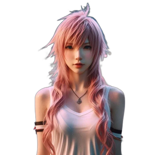 dress, dragon, staff, hair transparent PNG cut-out