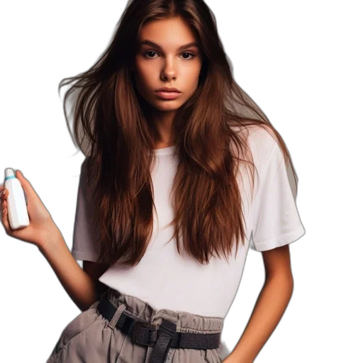 hair, dress, jacket, photorealistic transparent PNG cut-out