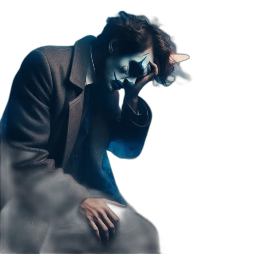 jacket, mask, staff, face transparent PNG cut-out