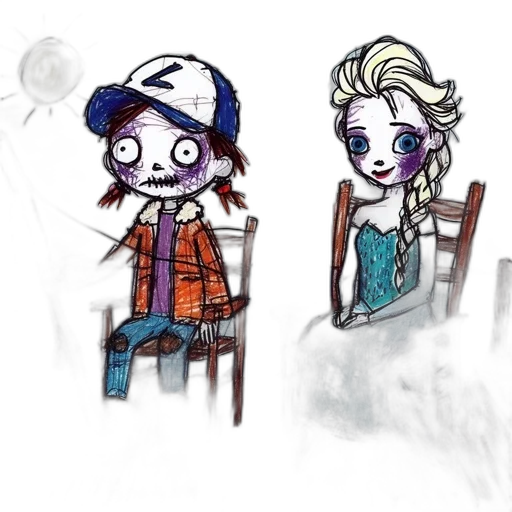 concept art, cartoon, comic book art, watercolor transparent PNG cut-out