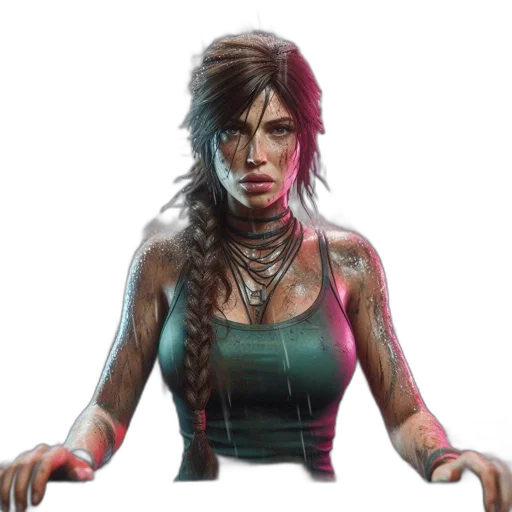concept art, cyberpunk, comic book art, pixel art transparent PNG cut-out