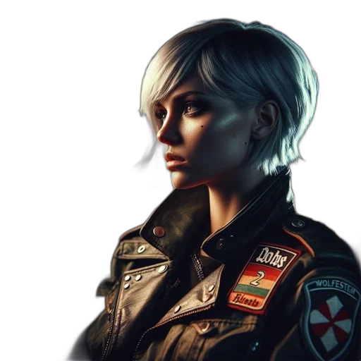 jacket, face, weapon, concept art transparent PNG cut-out