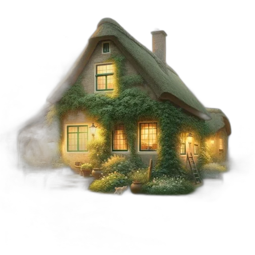 building, concept art, photorealistic, 3d render transparent PNG cut-out