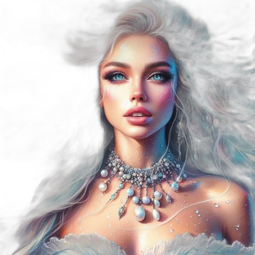 jewelry, face, fantasy art, photorealistic transparent PNG cut-out