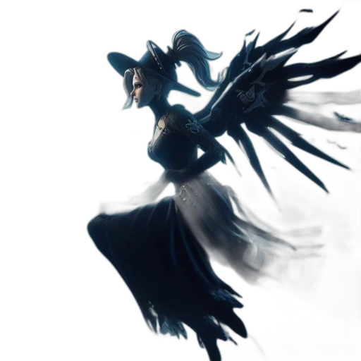 dragon, weapon, dress, staff transparent PNG cut-out